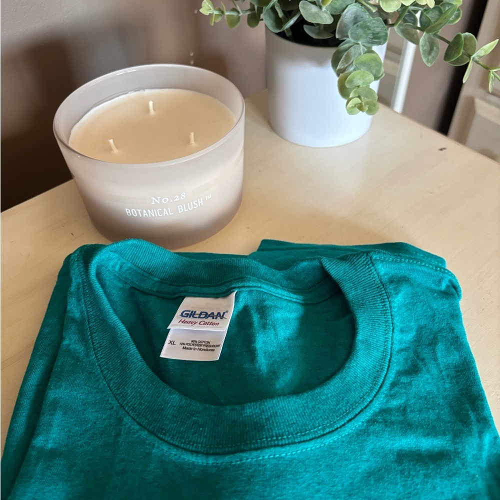 Gildan Teal Cotton Tee